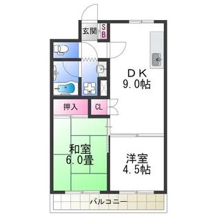 シャトーオキタ【3階】の間取り