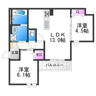 エスポアレジデンス【3階】の間取り