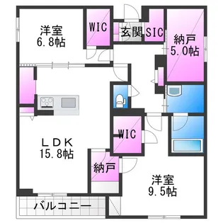 シャーメゾン 阪南 ガーデン【2階】の間取り