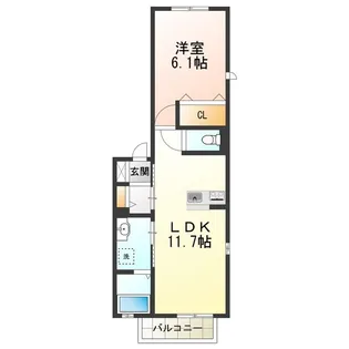 シャーメゾンソレイユ【201号室】の間取り