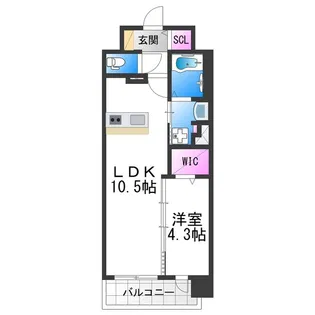 サザンネスト住ノ江駅前【4階】の間取り