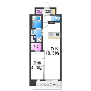 サザンネスト住ノ江駅前【4階】の間取り