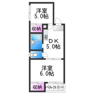 パークサイドマンション【4階】の間取り