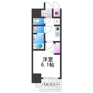 アドバンス大阪ベクエム【6階】の間取り