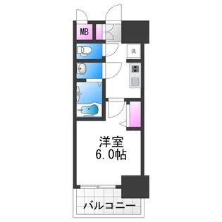 アドバンス大阪ベクエム【8階】の間取り