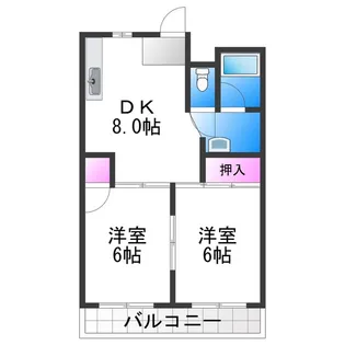 コーポみやざき長居【2階】の間取り