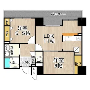 フェルザ住之江公園【12階】の間取り