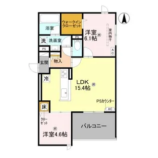 エクレール沢之町【103号室】の間取り