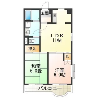 エスポワール住之江公園【3階】の間取り