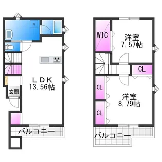 Casa feliz平野東【2階】の間取り