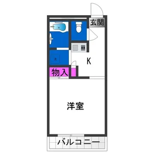 レオパレス住道【2階】の間取り