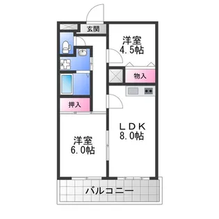メゾンエスポアール【5階】の間取り