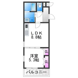 フジパレス今川Ⅱ番館【1階】の間取り