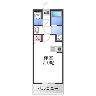 ウエストランドK【3階】の間取り
