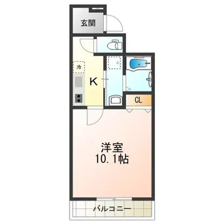 フジパレス針中野【1階】の間取り