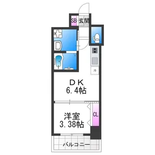 クローバー・プレミア長居公園東【9階】の間取り