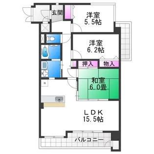 ポラリス【6階】の間取り
