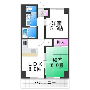 パピネス【6階】の間取り