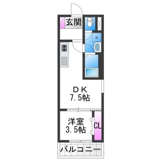 フウキレジデンス平野【8階】の間取り