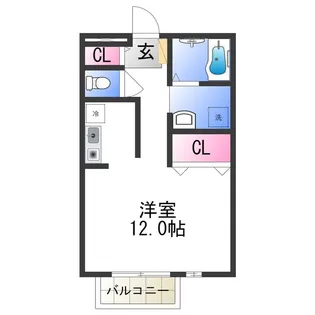プレミールK住之江【2階】の間取り