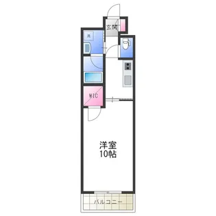 グラート西田辺【2階】の間取り