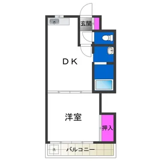 サニーハイツ住吉【103号室】の間取り