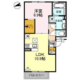 メゾン ド フルールⅠ【1階】の間取り