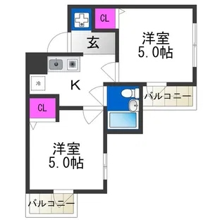 ミングルROSA【4階】の間取り