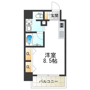 ヴィレッジリバー阿倍野【2階】の間取り