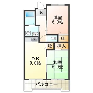 ハイグレイド公園南【3階】の間取り