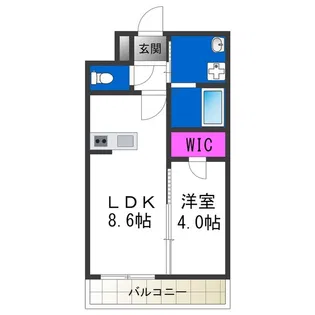 シスイル住之江【8階】の間取り