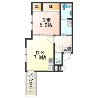 フジパレス長居Ⅱ番館【202号室】の間取り