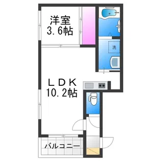 レフジアコート平野【3階】の間取り