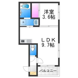 レフジアコート平野【2階】の間取り