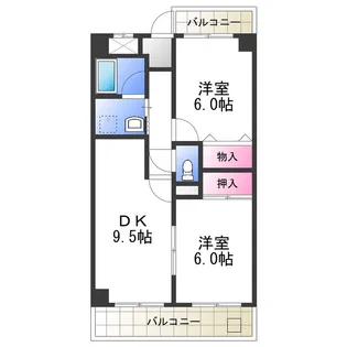 HACHIBUSE帝塚山【3階】の間取り