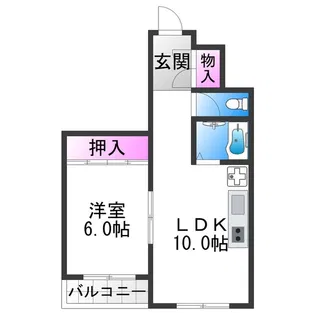 エバーグリーン【2階】の間取り