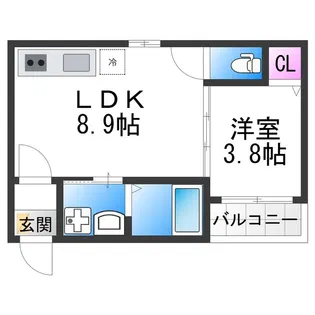 マイティーダ矢田【3階】の間取り