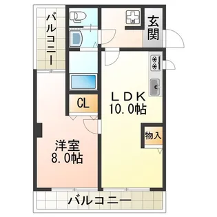 バッハレジデンス深井【7階】の間取り