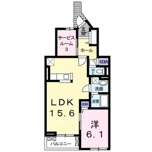 サワディーⅠ【2階】の間取り