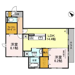 ファミーユ深井【1階】の間取り
