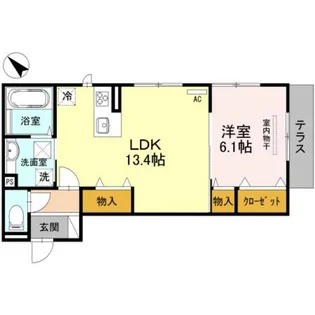 ラテール メイキラ【2階】の間取り