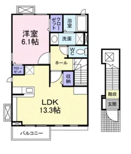 インターヴィラ雅【2階】の間取り