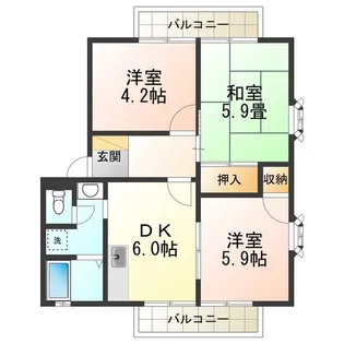 サンベルテ福田.【2階】の間取り