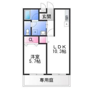 カンターレ鶯谷Ⅱ番館【1階】の間取り
