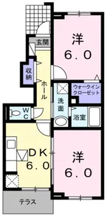 ジュネスオーブ【1階】の間取り