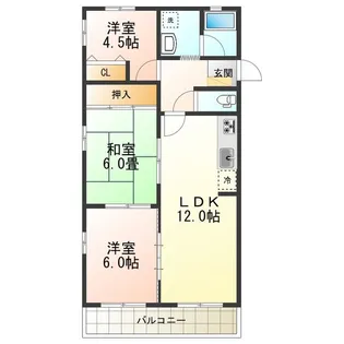 ベルハイツ西尾【2階】の間取り