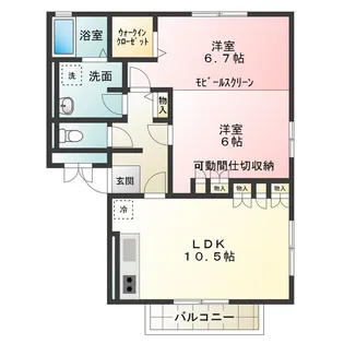 フローラル I【1階】の間取り