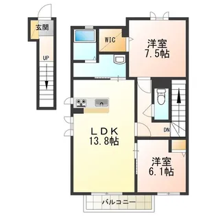 シャーメゾン幸【2階】の間取り