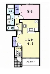アルカンシエルI【1階】の間取り