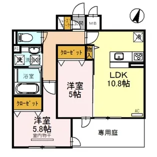 ヴィア・ラッテア【1階】の間取り